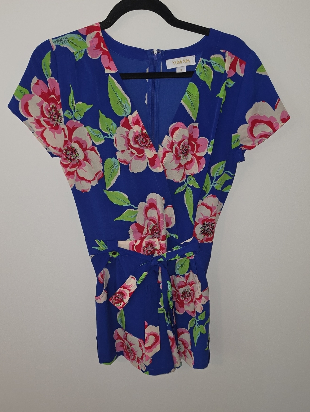Yumi Kim Cobalt Blue Floral Blouse